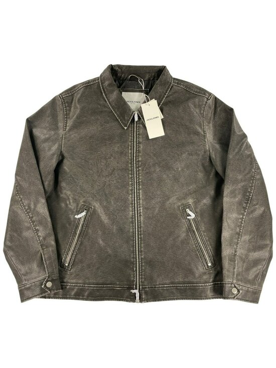 Jack & Jones Other - Jack & Jones Casablanca Jacket Faux Black Leather Full Zip Men's Size Large NEW